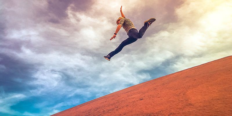 Man Jumping Down A Hill_800_525 hiit intermediate full body workout